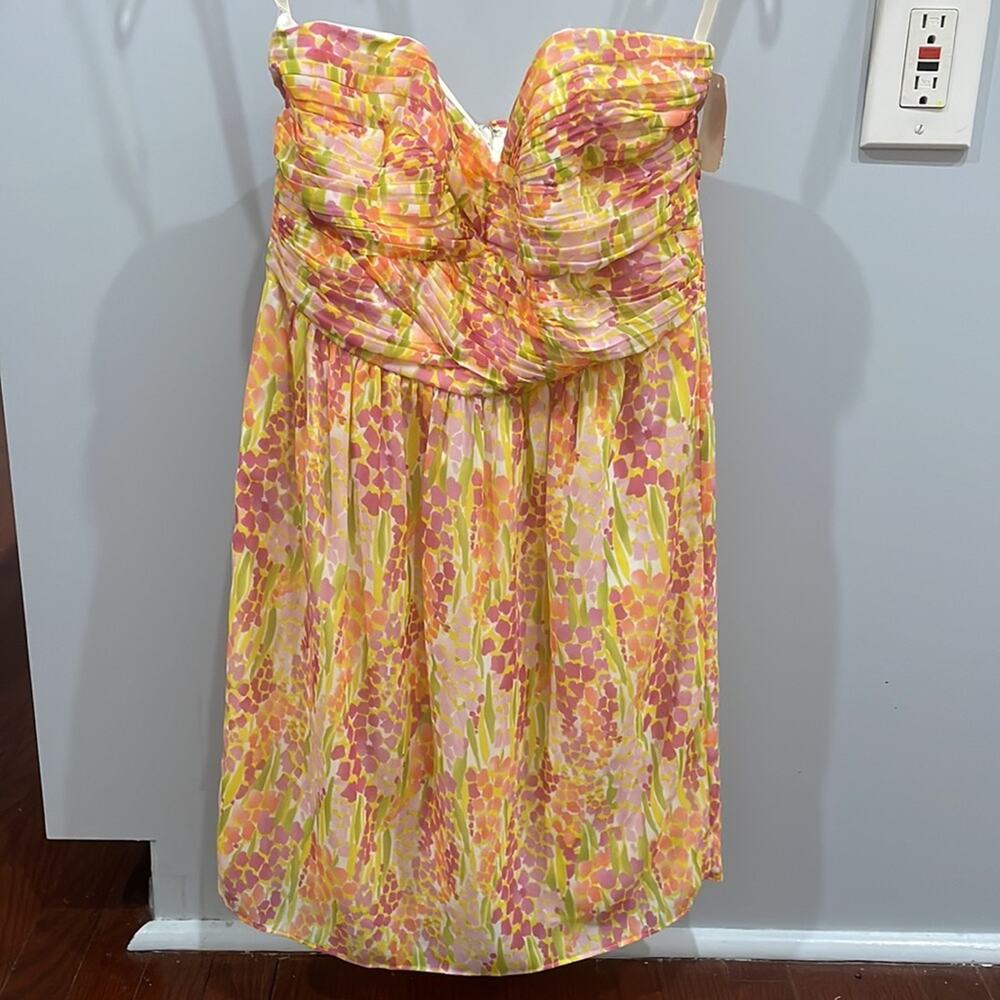 Shoshanna Strapless Dress Multicolored Floral NWT - Picture 10 of 11